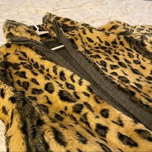 Zara faux fur animal print jacket
